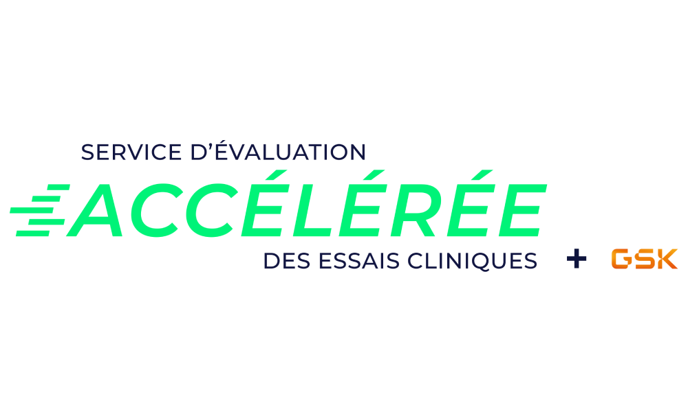 Image de couverture avec logo du Service d'évaluation ACCÉLÉRÉE et le logo de GSK en français